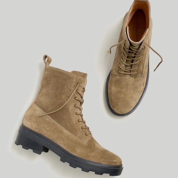 Madewell Shoes - MADEWELL Size 8 The Shelton Lace-Up Boot in Burnt Olive Suede